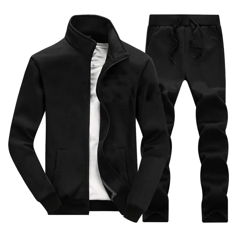 Men's Tracksuit Autumn Spring Jacket   Sweatpants 2 Pieces