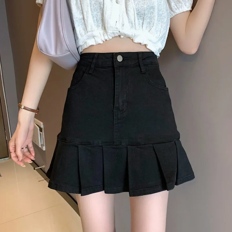 Mini Skirt With Pleated Hem