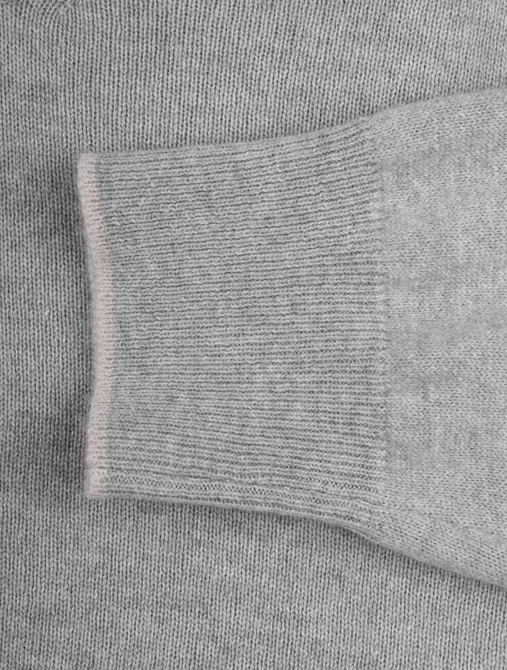 Mock Zip Alcantara Knitwear Grey