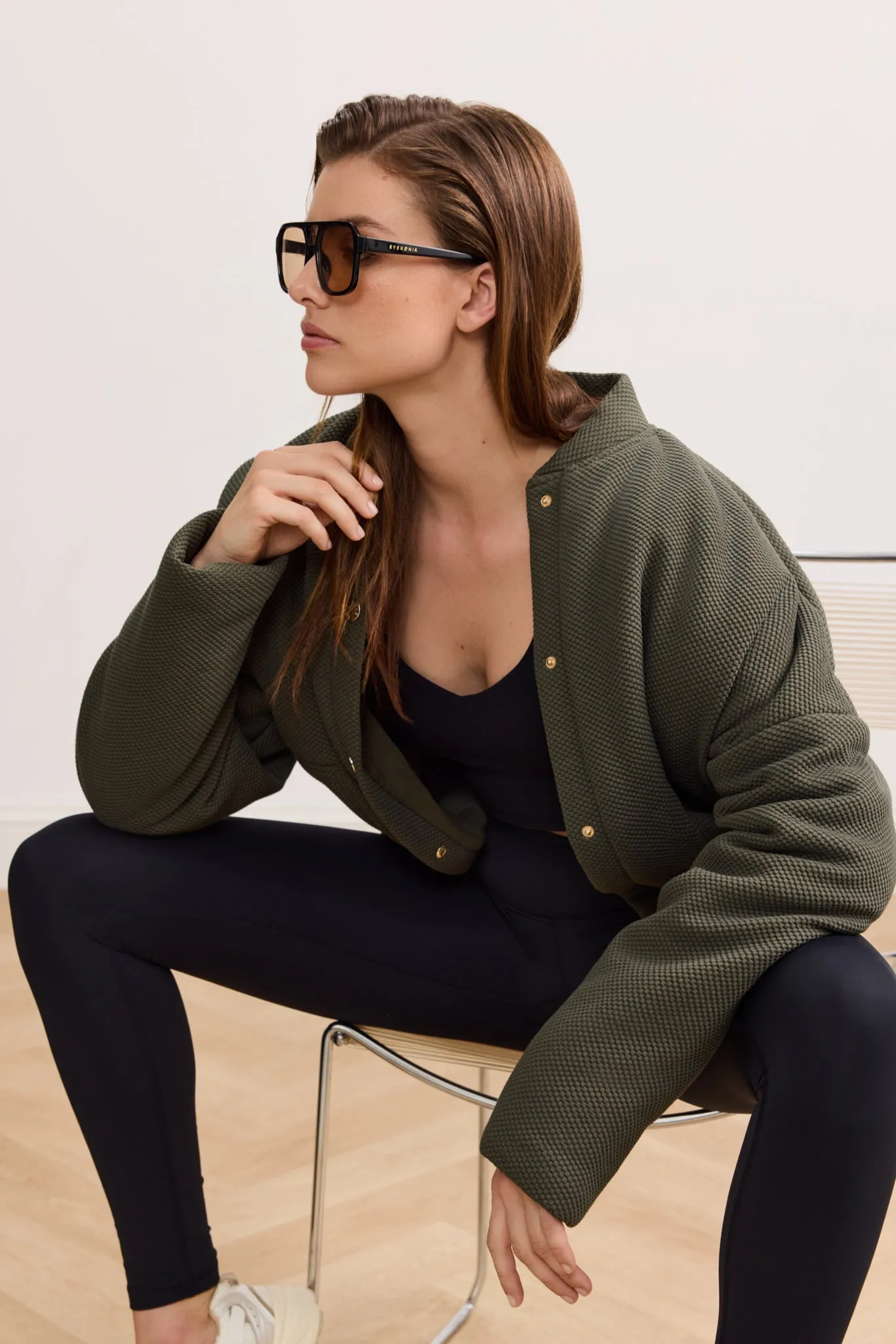 MOON CLASSIC oversized padded bomber - Deep Moss