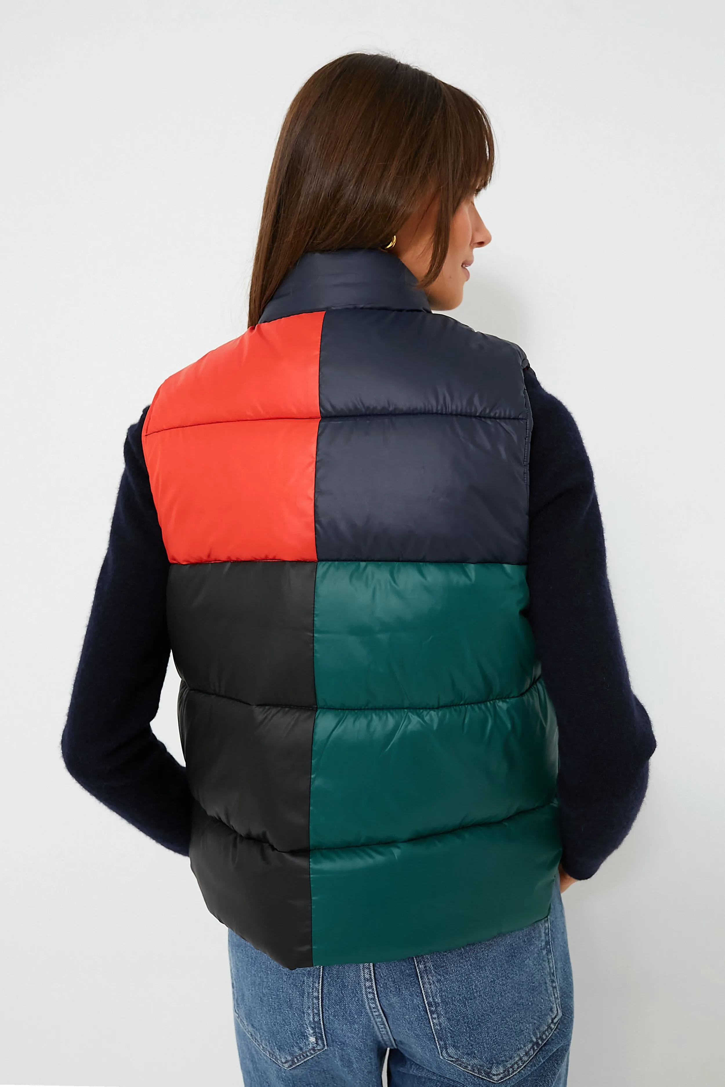 Multi Colorblock Nylon Emile Vest