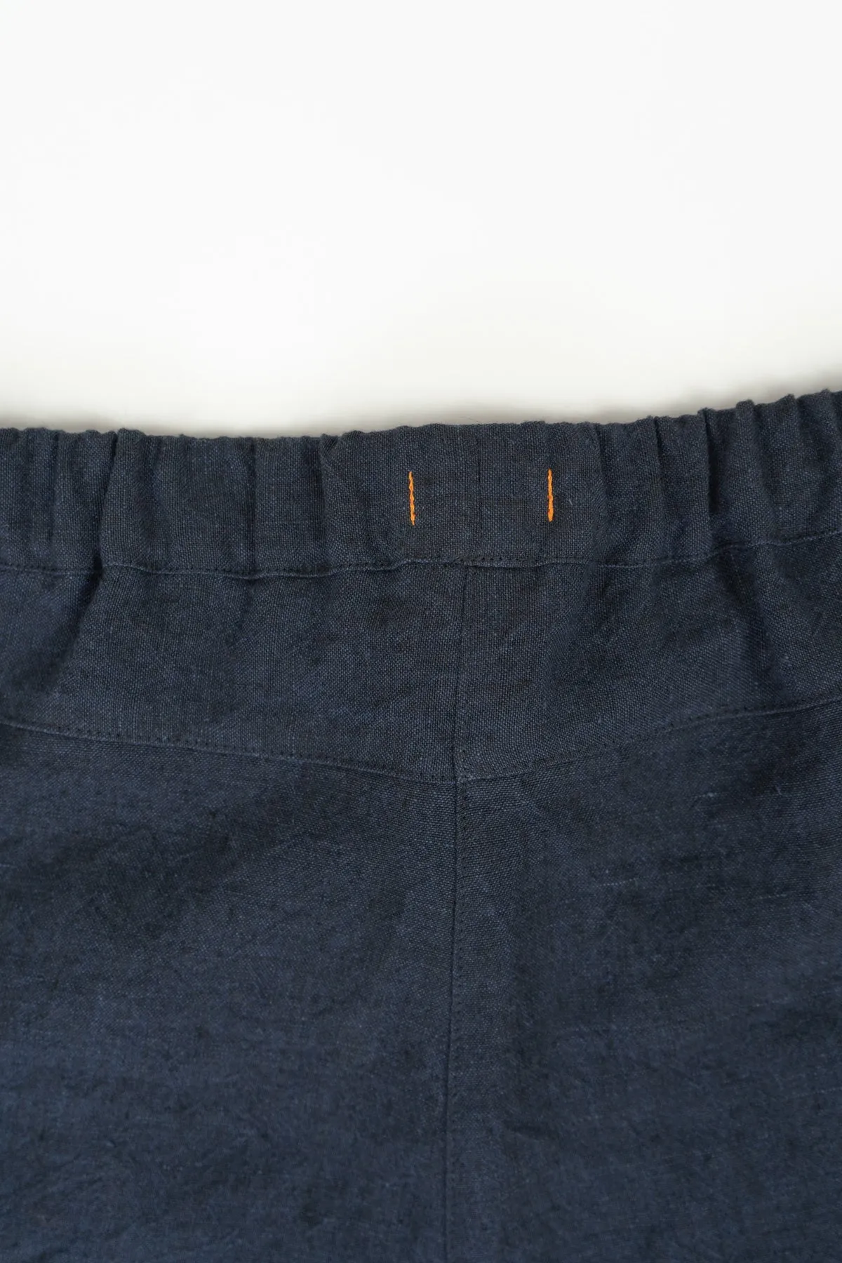 Navy Blue Irish Linen Cuff Trouser