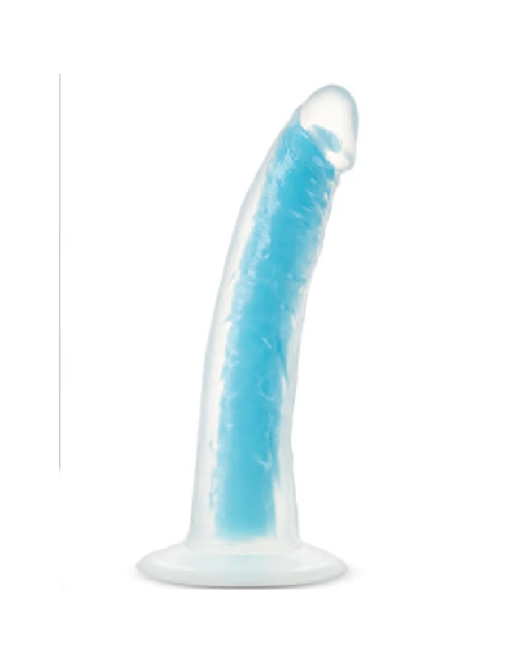 Neo Elite Glow in the Dark 7.5 Inch Silicone Dildo - Blue