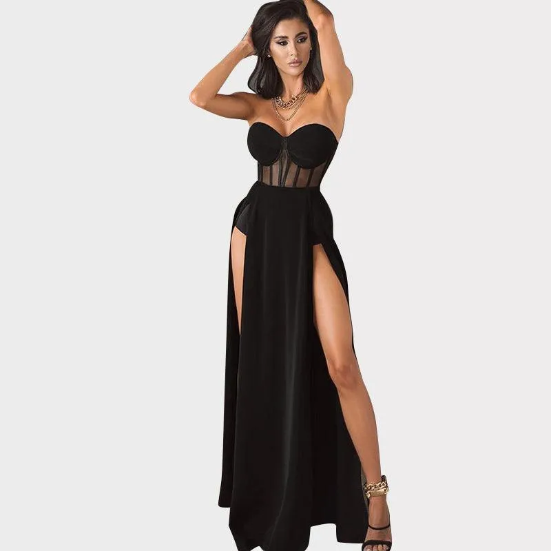 Night Bliss Slit Wrap Dress