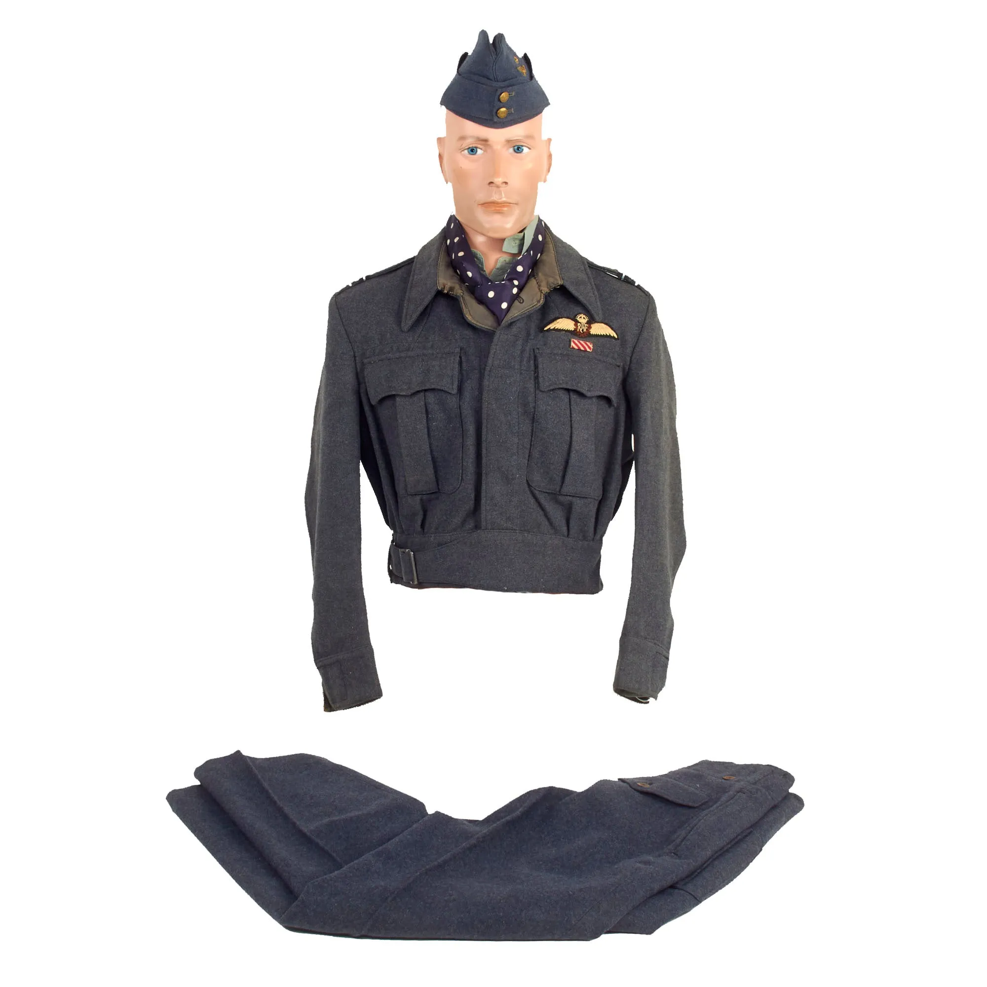 Original WWII British Royal Air Force Pilot’s Uniform Grouping Attributed to Flight Lieutenant C.C. Young- Air Force Cross Recipient