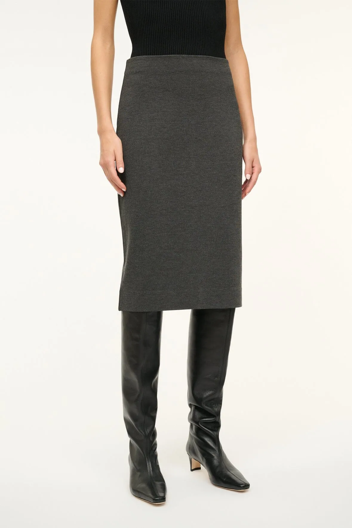 PASCALE PENCIL SKIRT | HEATHER GREY