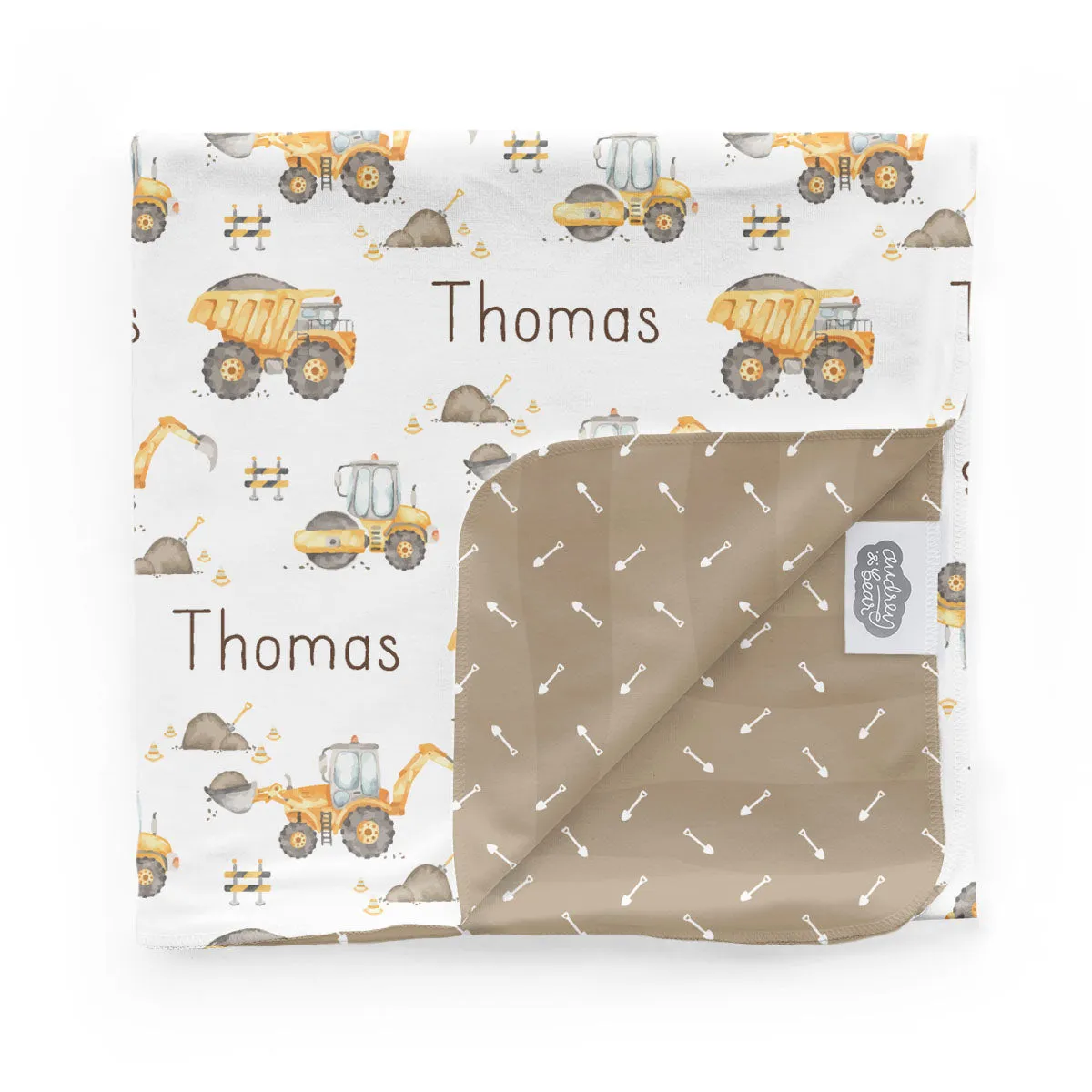 Personalized  Swaddle & Hat Set | New Construction