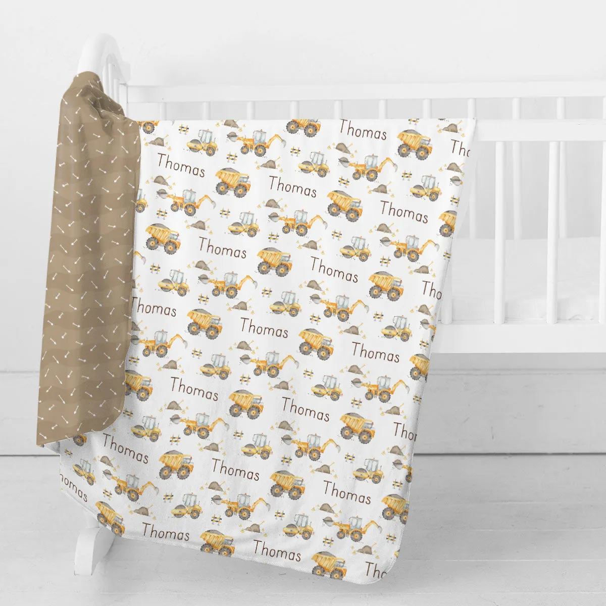 Personalized  Swaddle & Hat Set | New Construction