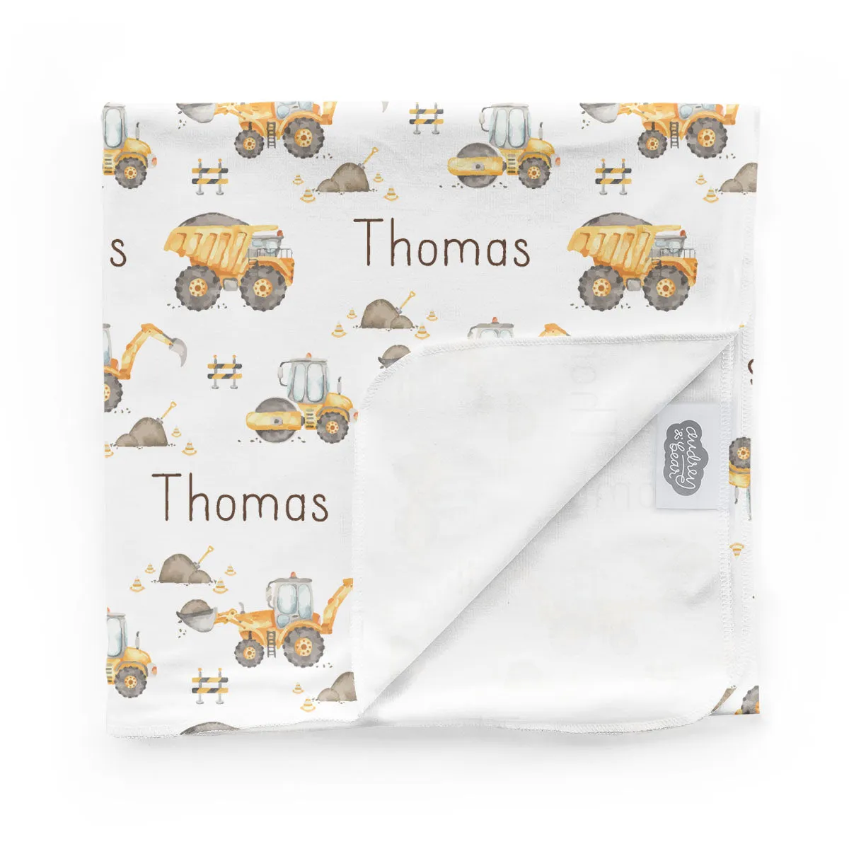 Personalized  Swaddle & Hat Set | New Construction