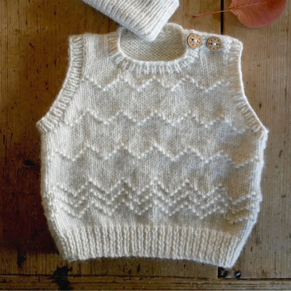 Peyton Vest and Hat Knitting Pattern - 8Ply (BC114)