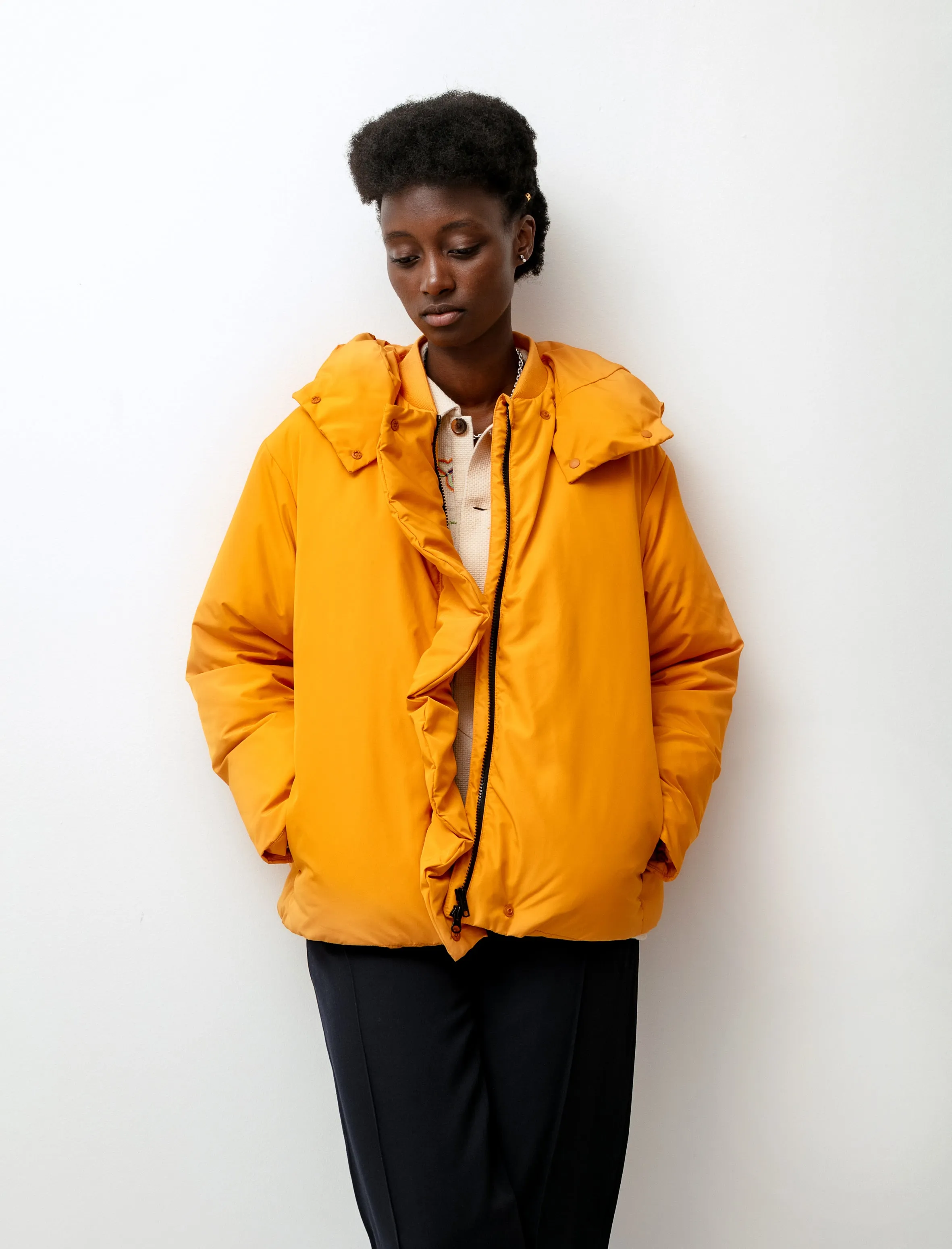 Puffer Hoodie Jacket Tangerine