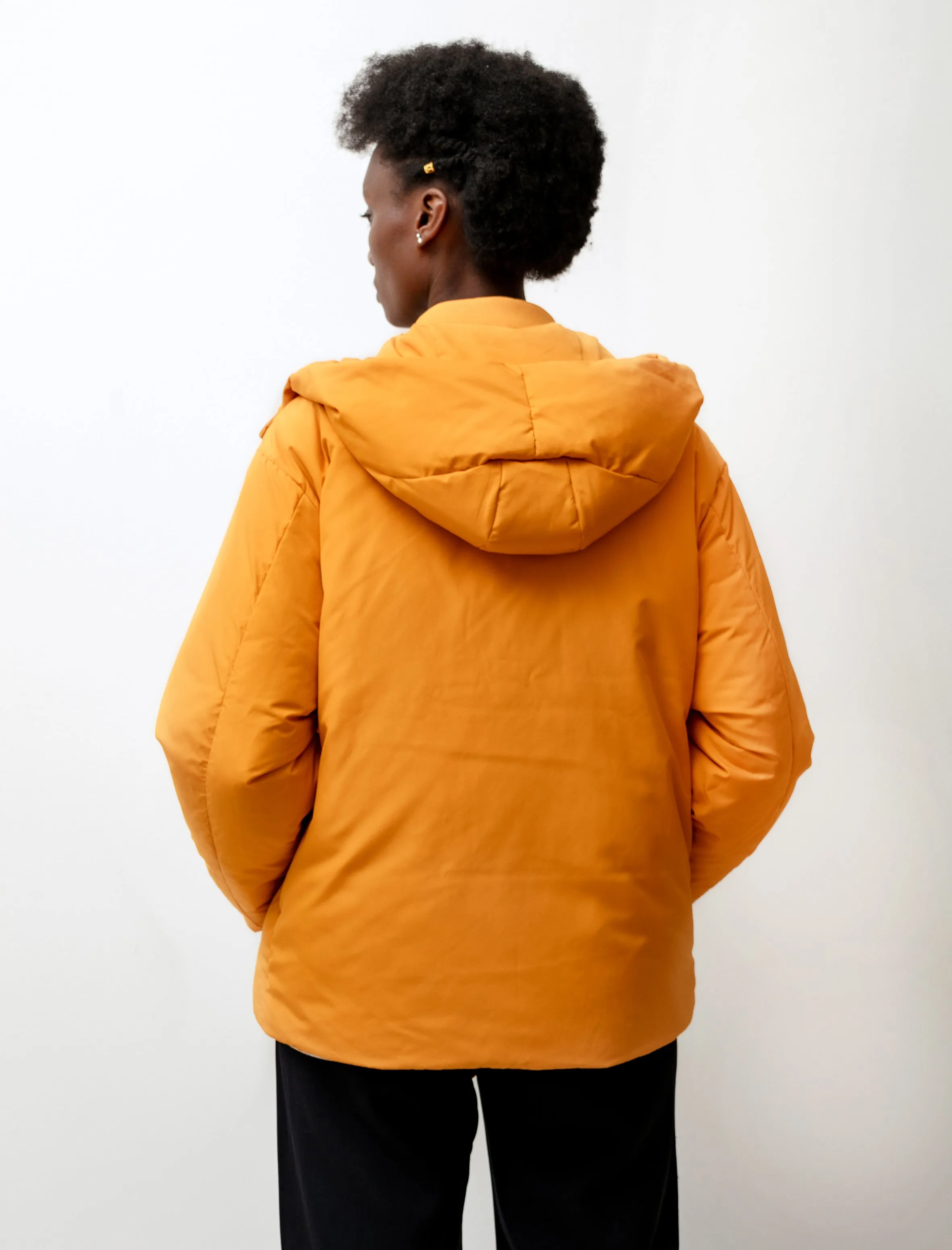 Puffer Hoodie Jacket Tangerine