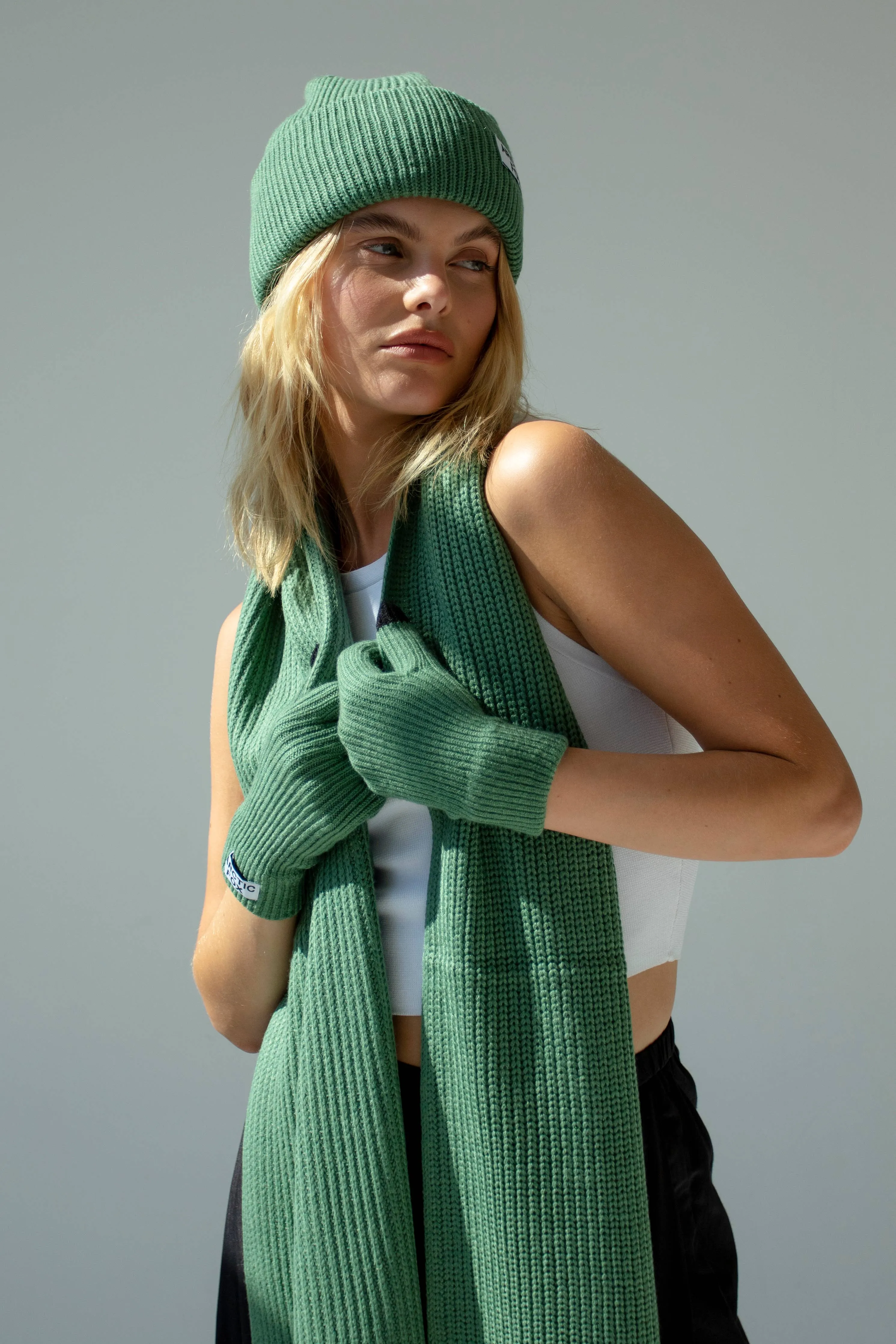 Recycled Knit Gloves | Forest Fern - AW24