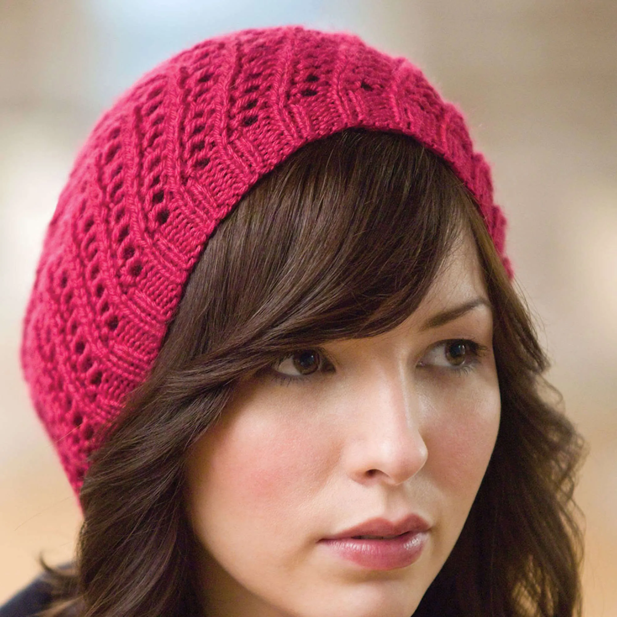 Red Heart Knit All Day Beret