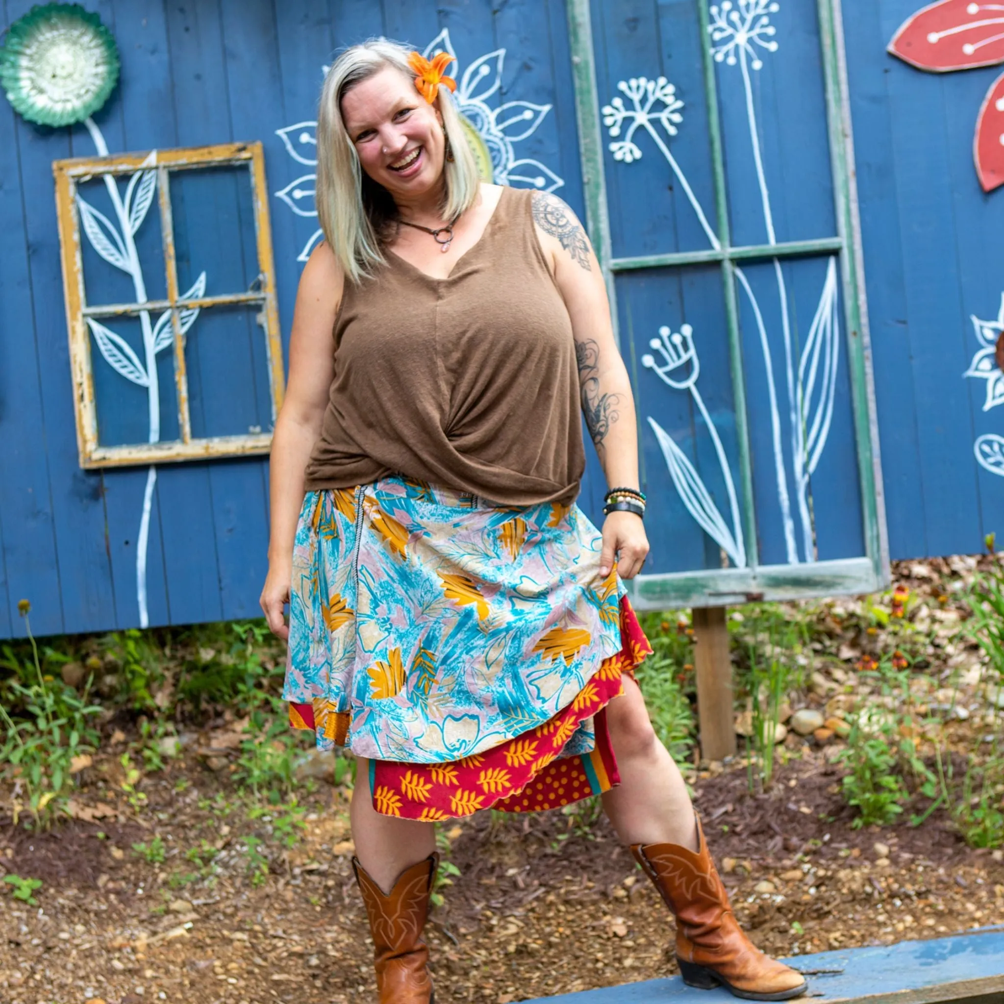 Reversible Wrap Skirt from India