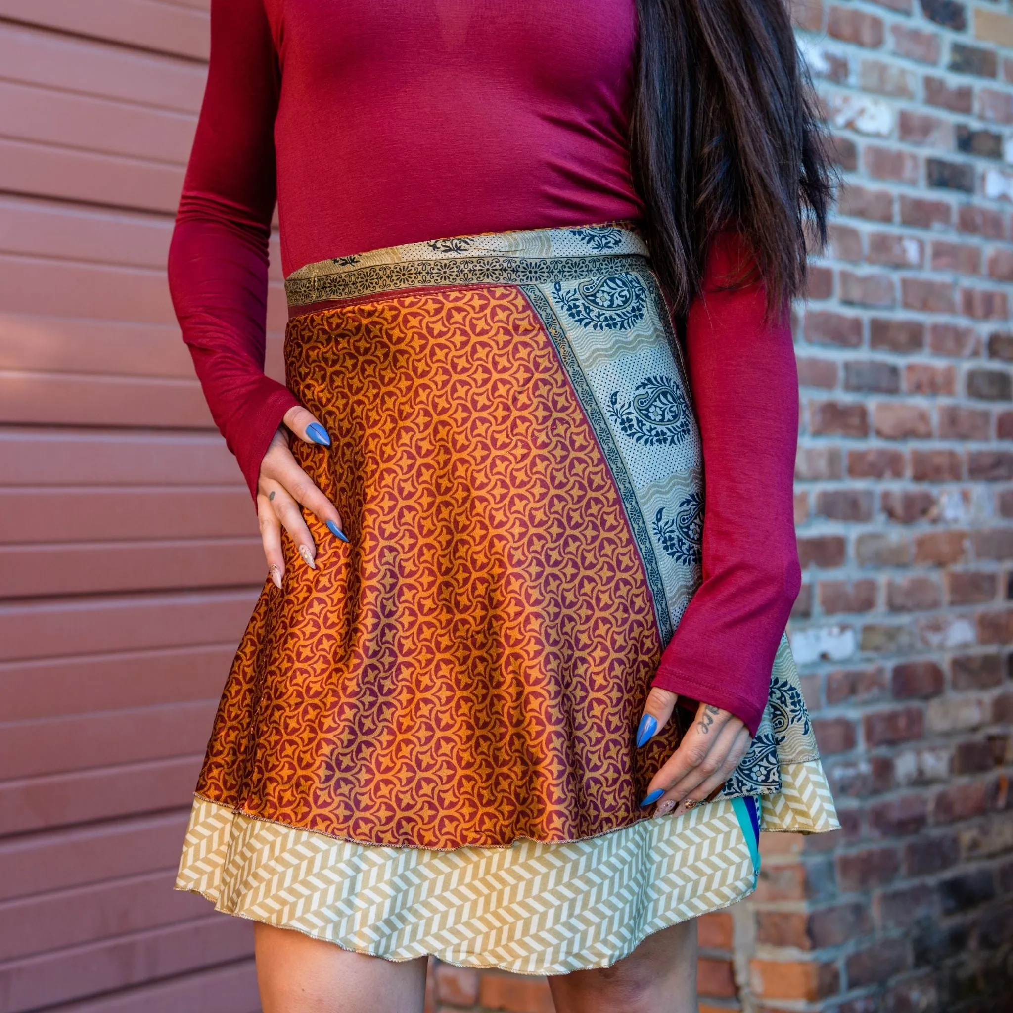 Reversible Wrap Skirt from India