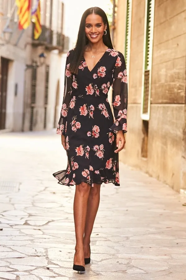 Rose Wrap Dress