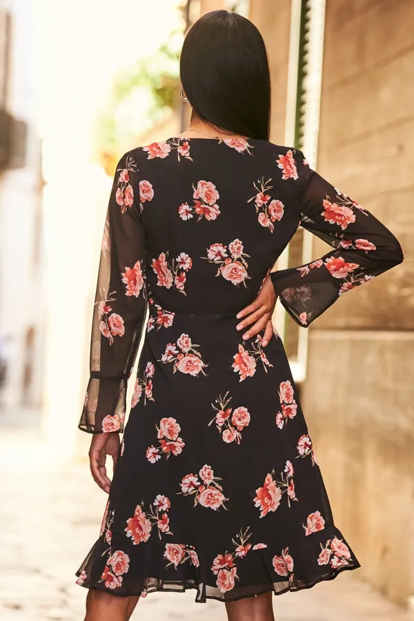 Rose Wrap Dress