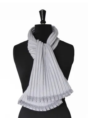 Ruffle Scarf - Silver grey