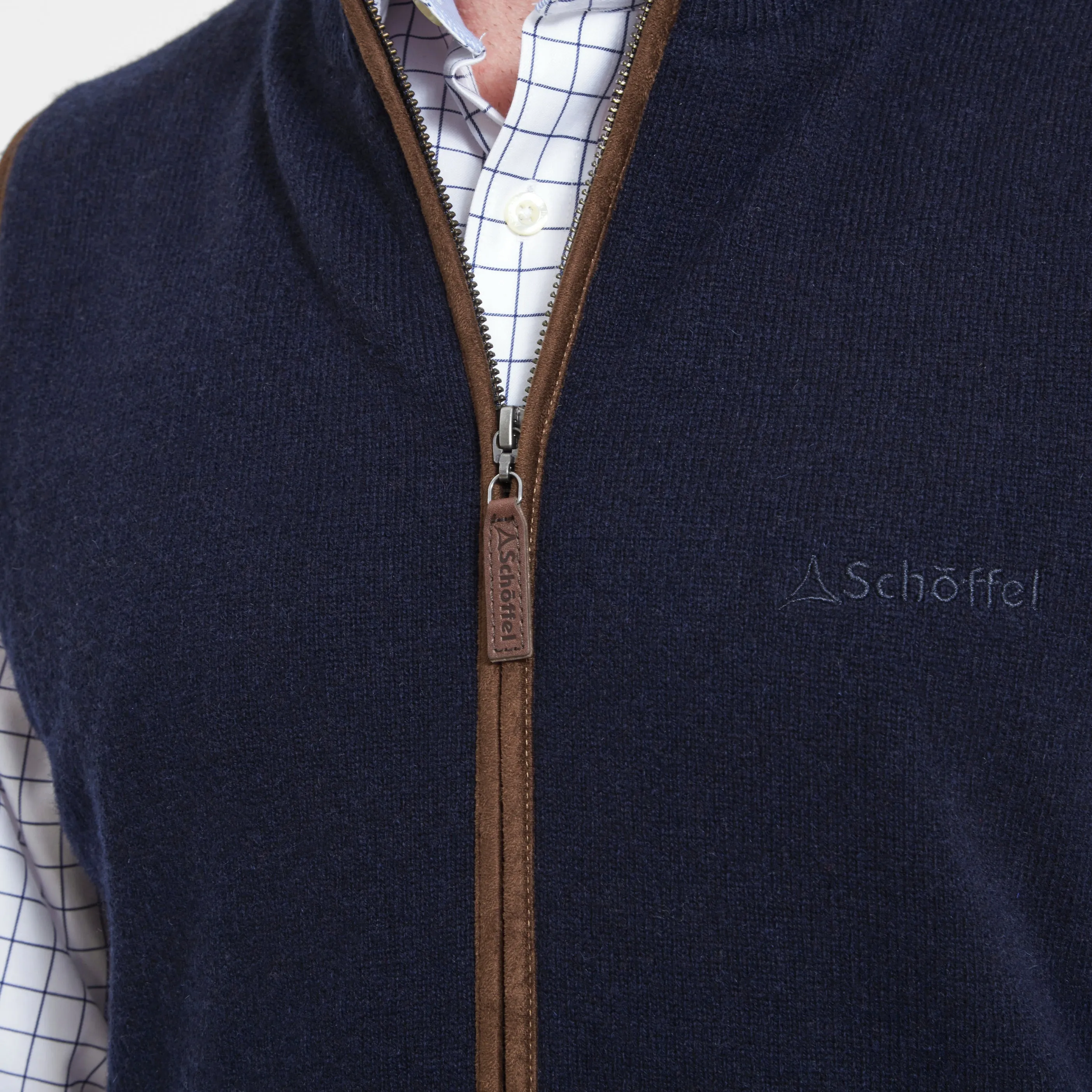 Schoffel Lambswool Aerobloc Gilet - Navy