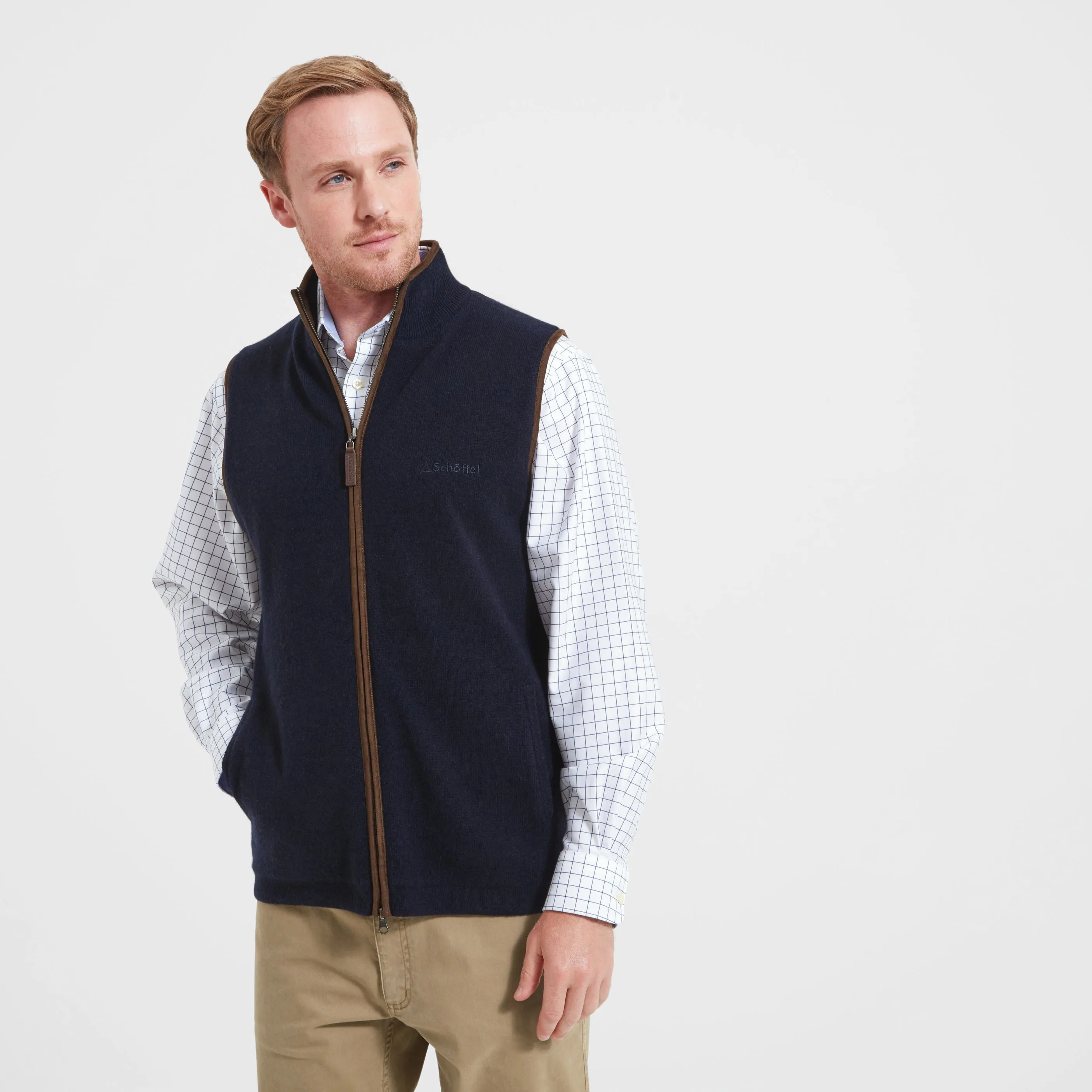 Schoffel Lambswool Aerobloc Gilet - Navy