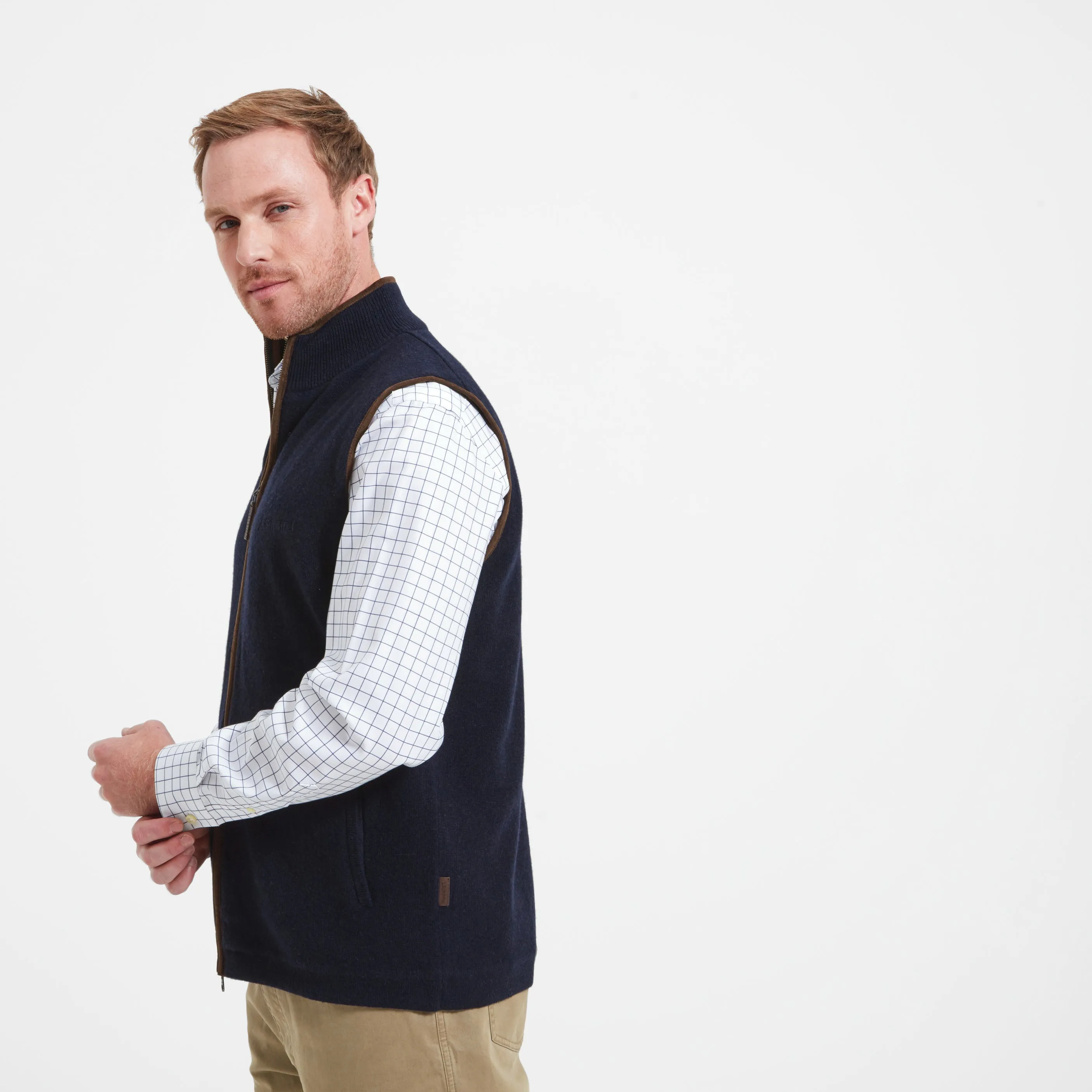 Schoffel Lambswool Aerobloc Gilet - Navy