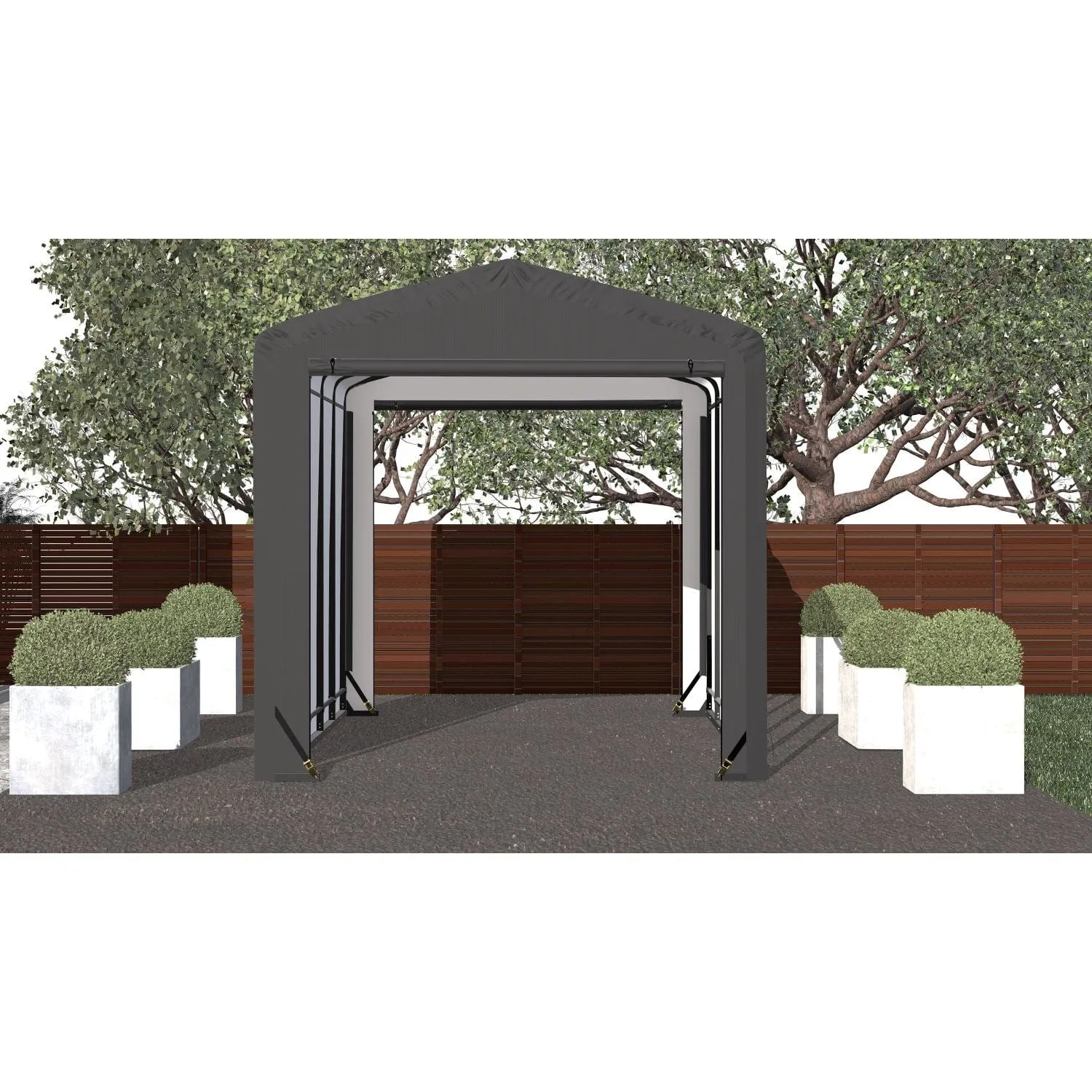 ShelterLogic | ShelterTube Wind and Snow-Load Rated Garage 10x23x10 Gray