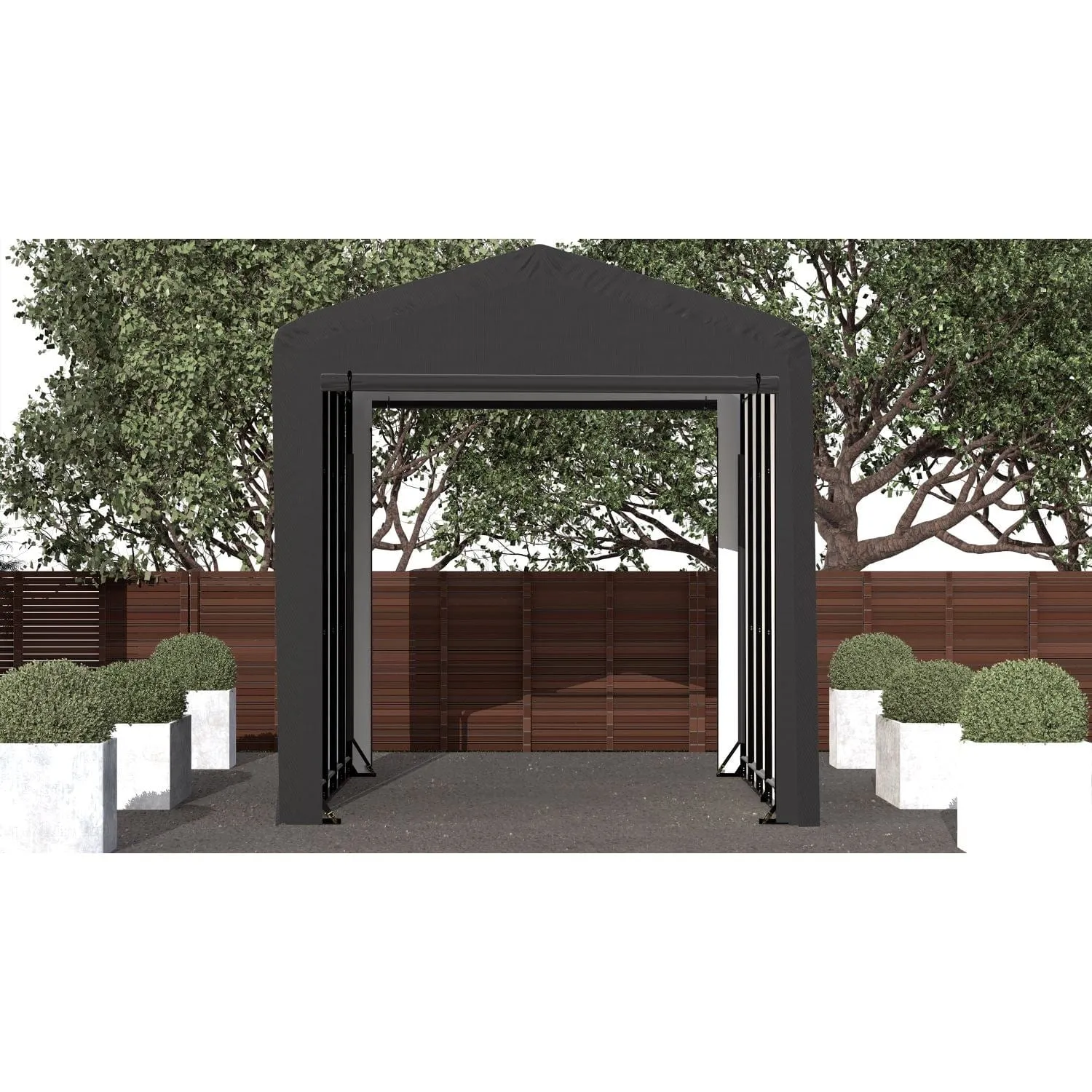 ShelterLogic | ShelterTube Wind and Snow-Load Rated Garage 14x23x16 Gray