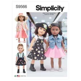 Simplicity Sewing Pattern S9566 18" DOLL CLOTHES