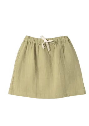 Skirt Play of Colors Sage-green organic muslin