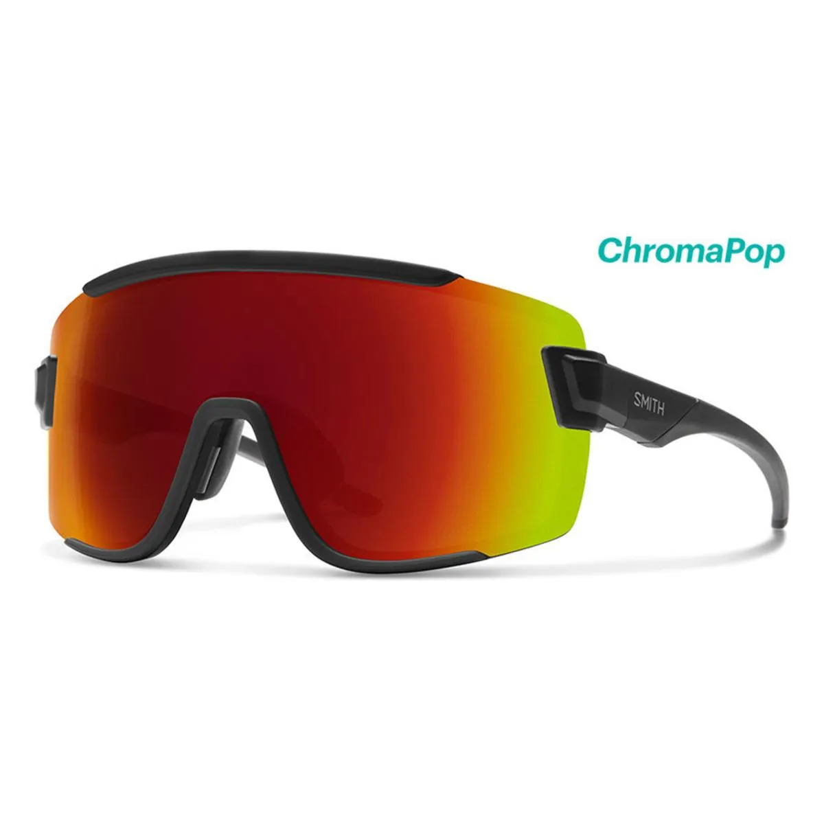 Smith Optics Wildcat Sunglasses Chromapop Sun Red Mirror - Matte Black Frame