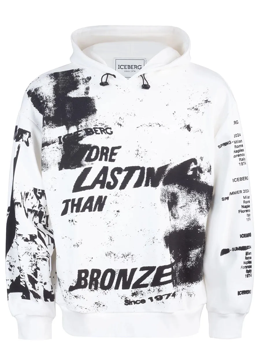 Splash Writing 5C Hoodie (White) - I24E08063171102