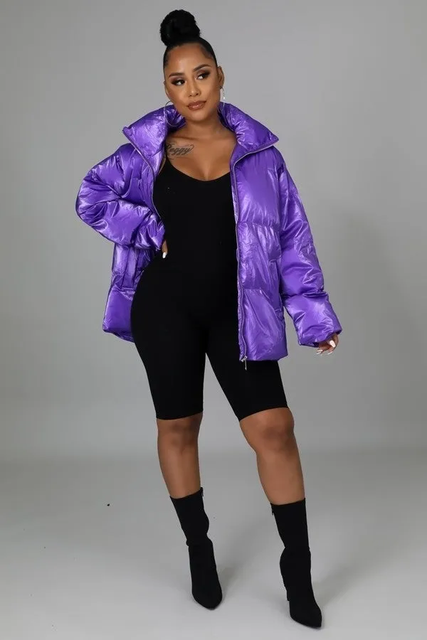 Still Hot  Purple Bomber Jacket