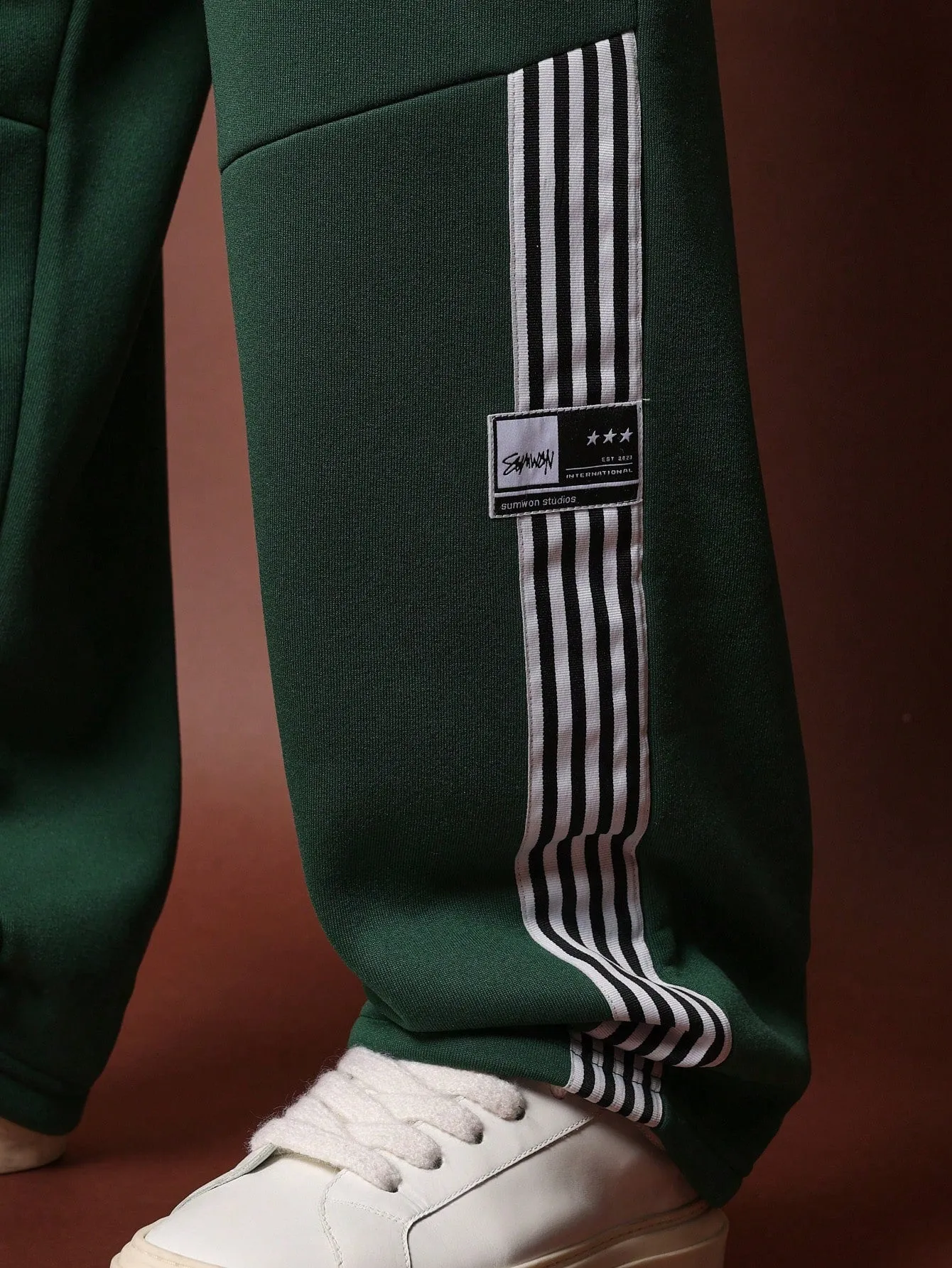 Straight Fit Sweatpants With Side Tape