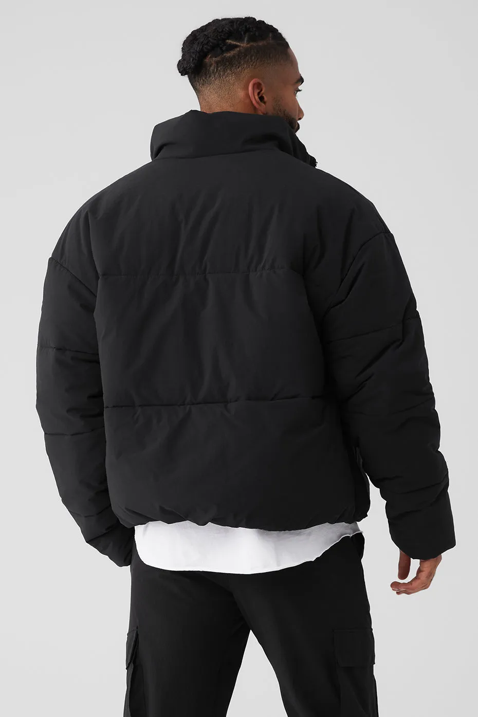 Stretch Woven Street Puffer - Black