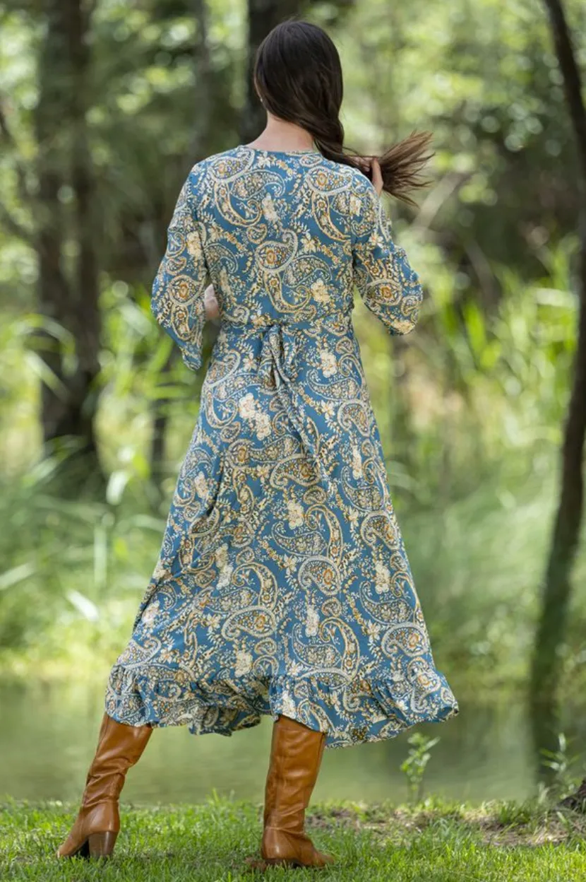 Teal Wrap Dress