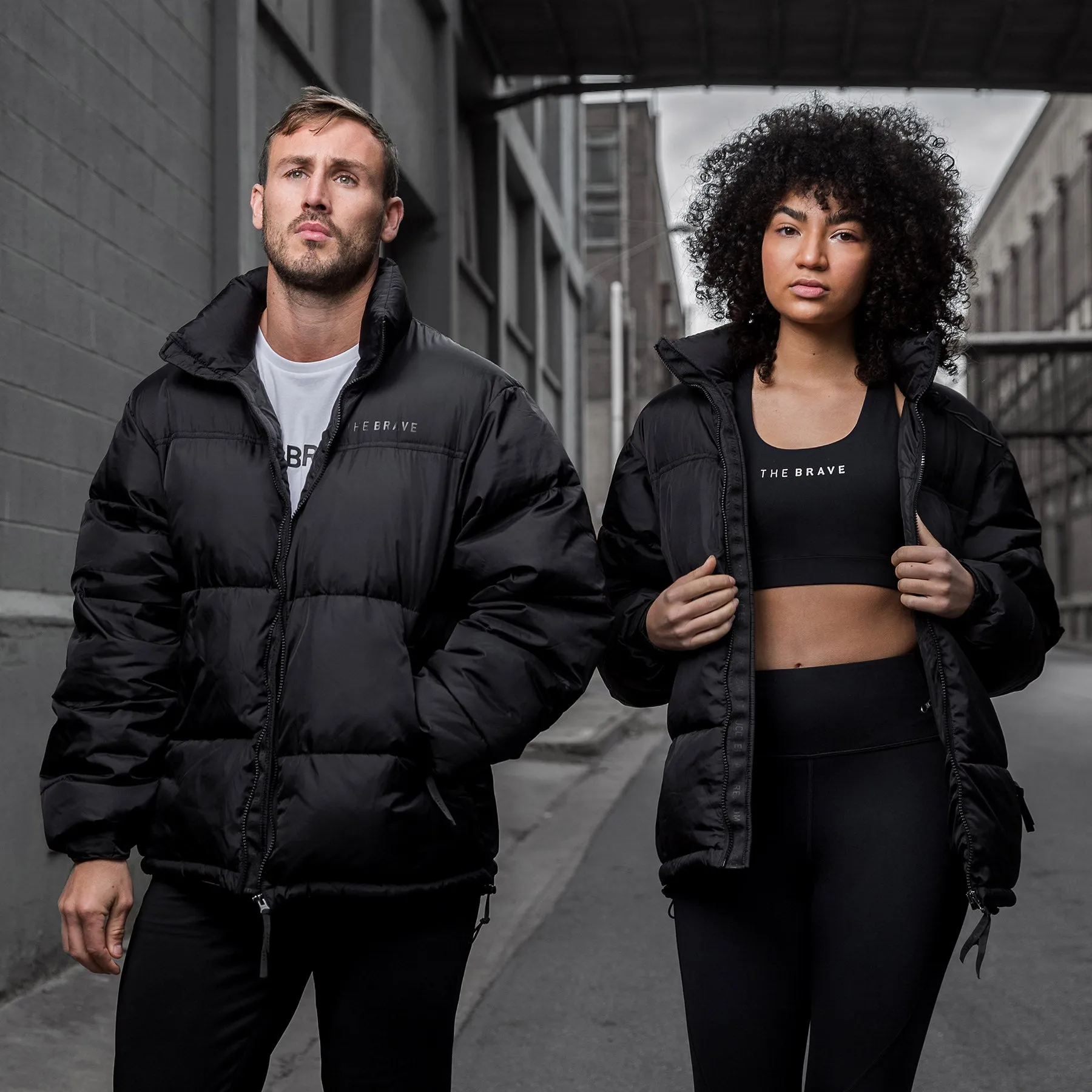 THE BRAVE - SIGNATURE PUFFER JACKET - UNISEX - BLACK