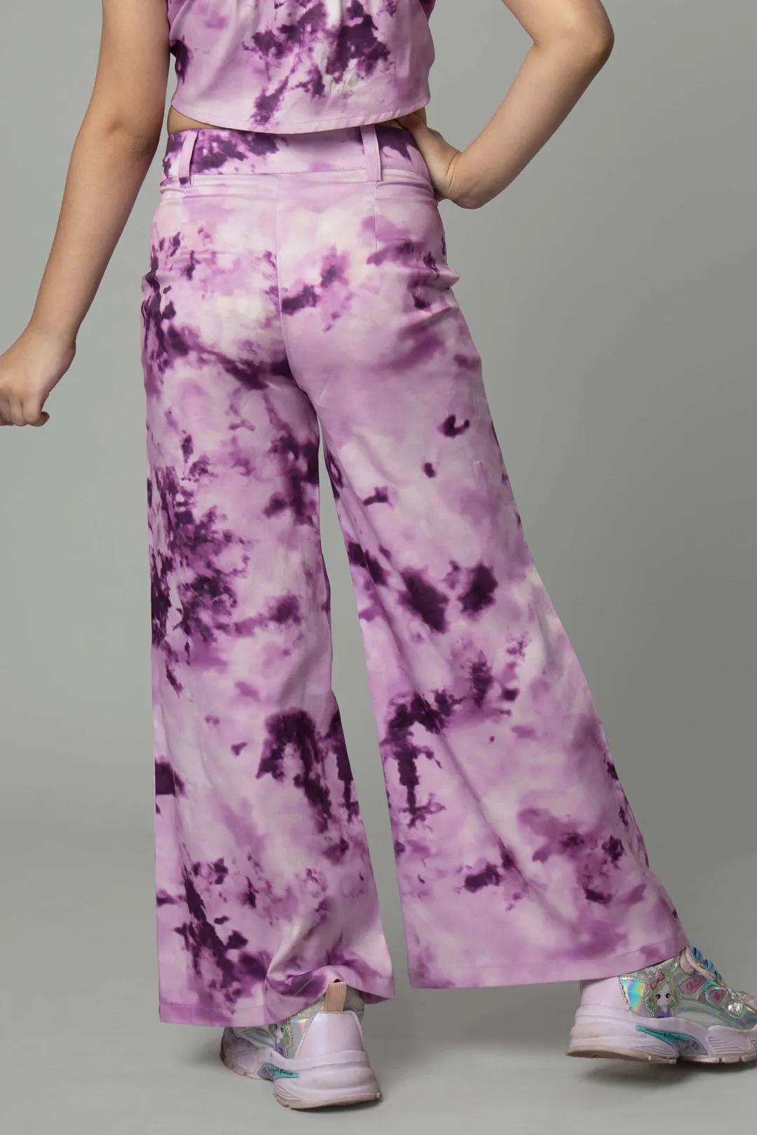 Tie & Dye Flared Bottom For Girls