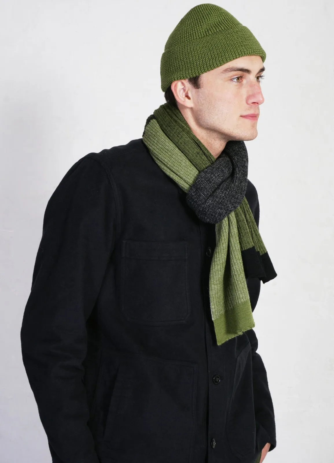 TORE | Knitted Rib Beanie | Green