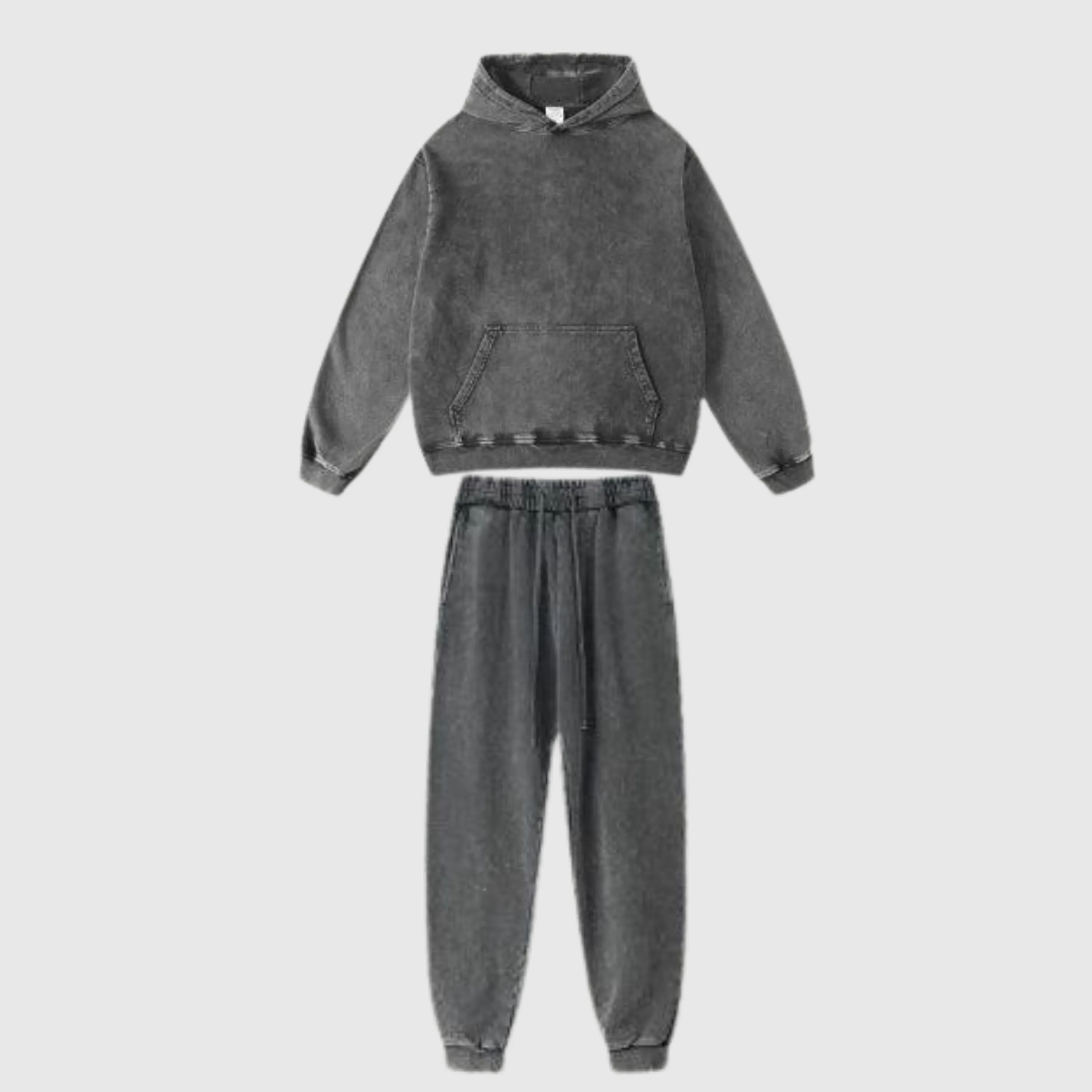 Unisex Comfortable Loose Hoodie and Sweatpants Outfit