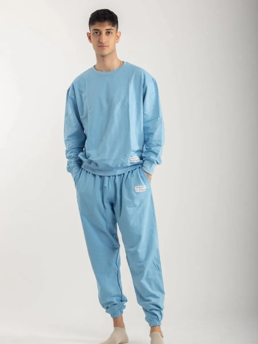 Unisex Sky color OG Cotton Sweatsuit | Sweatshirt and Sweatpants