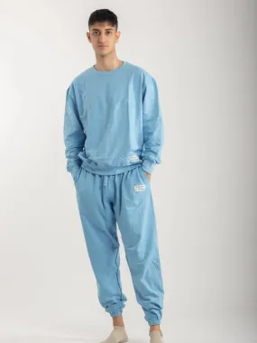 Unisex Sky color OG Cotton Sweatsuit | Sweatshirt and Sweatpants