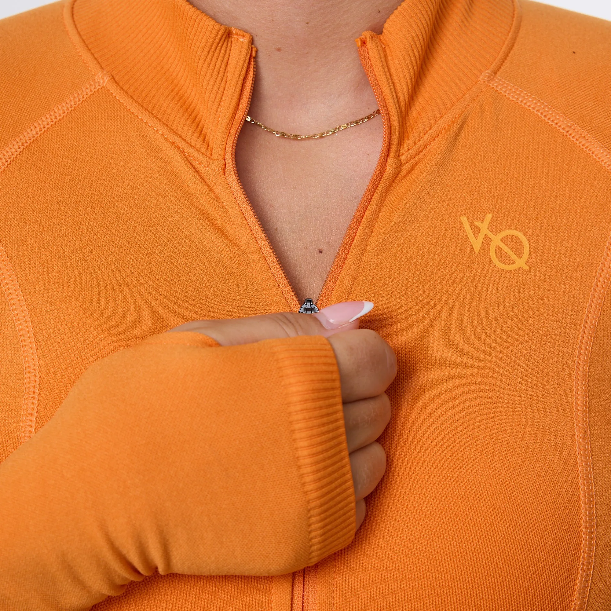 Vanquish Elevate Seamless Orange Zip Front Jacket