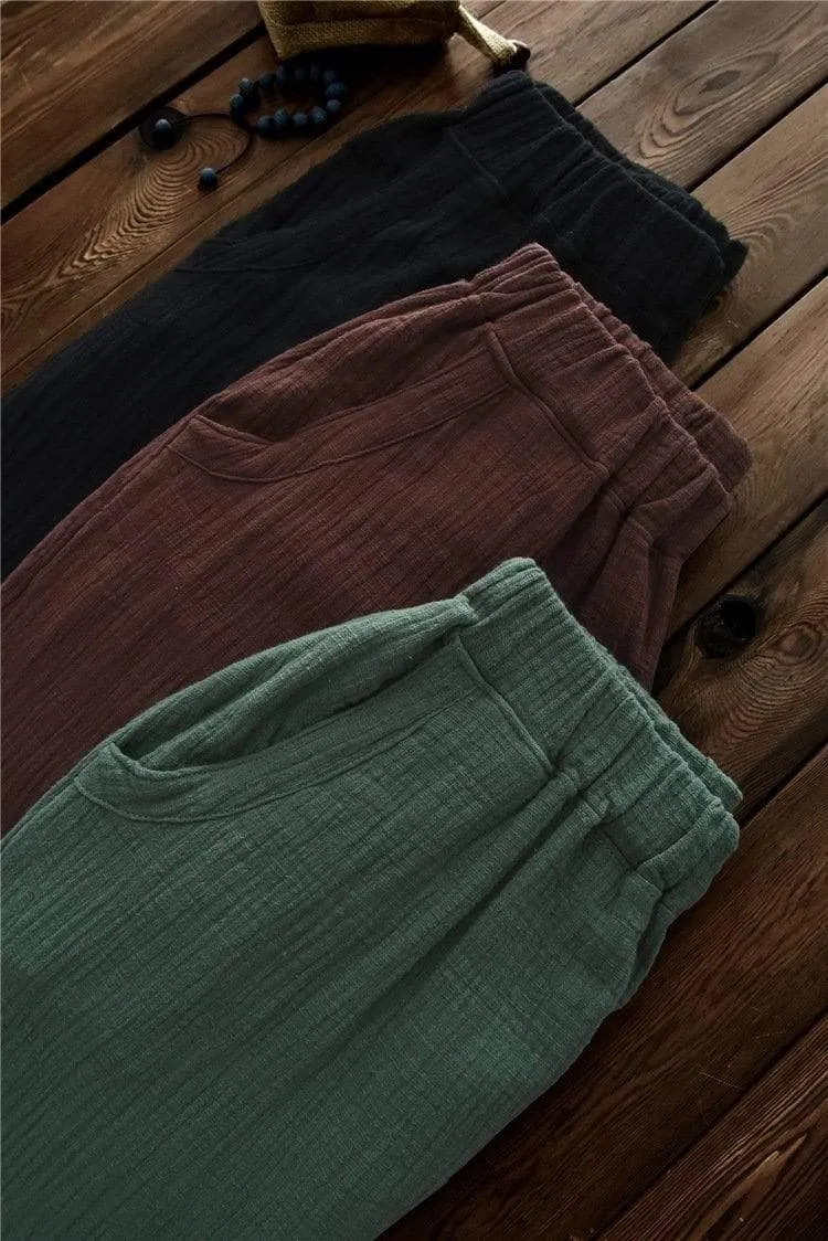 Vintage Pleated Linen Pants  | Zen