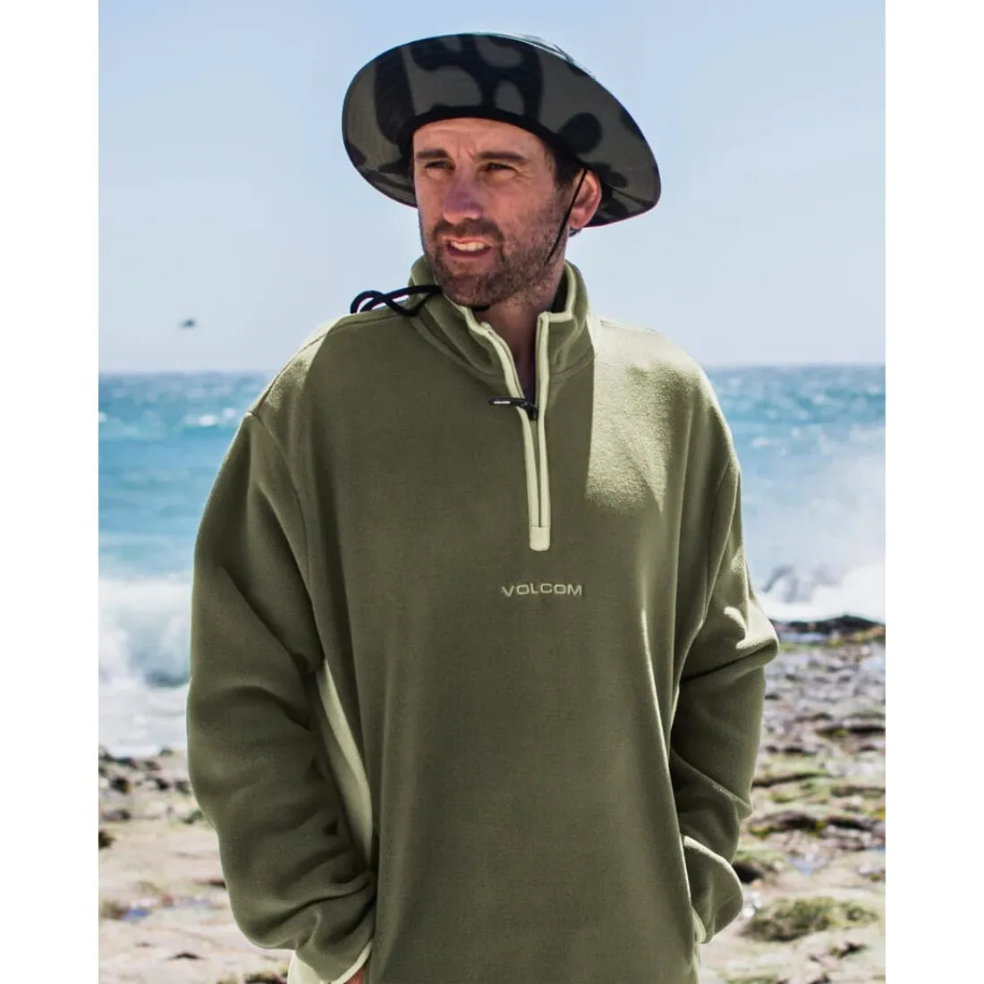 Volcom Error 92 Mock Neck Pullover - Wintermoss