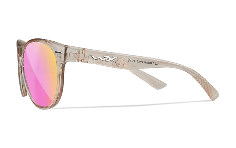 WILEY X COVERT CAPTIVATE™ POLARIZED ROSE GOLD MIRROR - GLOSS CRYSTAL BLUSH FRAME