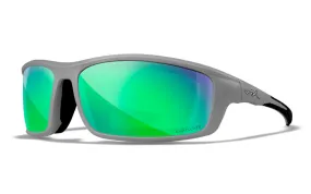 WILEY X GRID CAPTIVATE™ POLARIZED GREEN MIRROR - MATTE COOL GREY FRAME