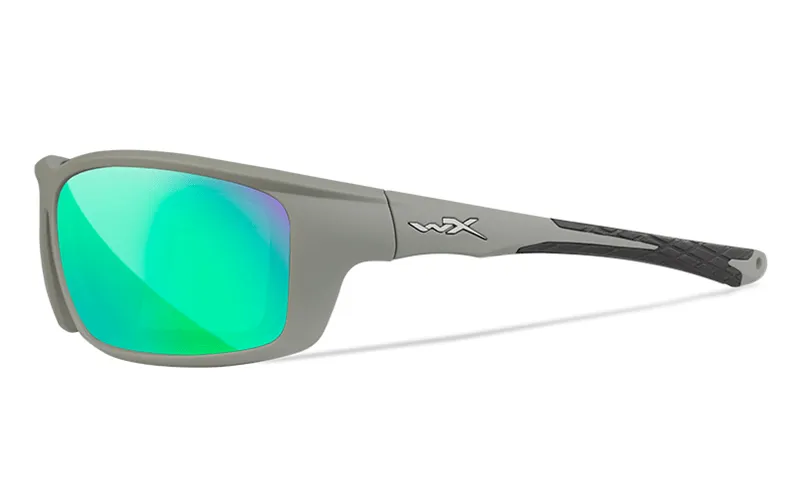 WILEY X GRID CAPTIVATE™ POLARIZED GREEN MIRROR - MATTE COOL GREY FRAME