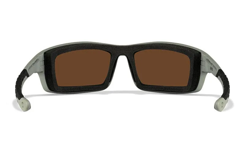 WILEY X GRID CAPTIVATE™ POLARIZED GREEN MIRROR - MATTE COOL GREY FRAME