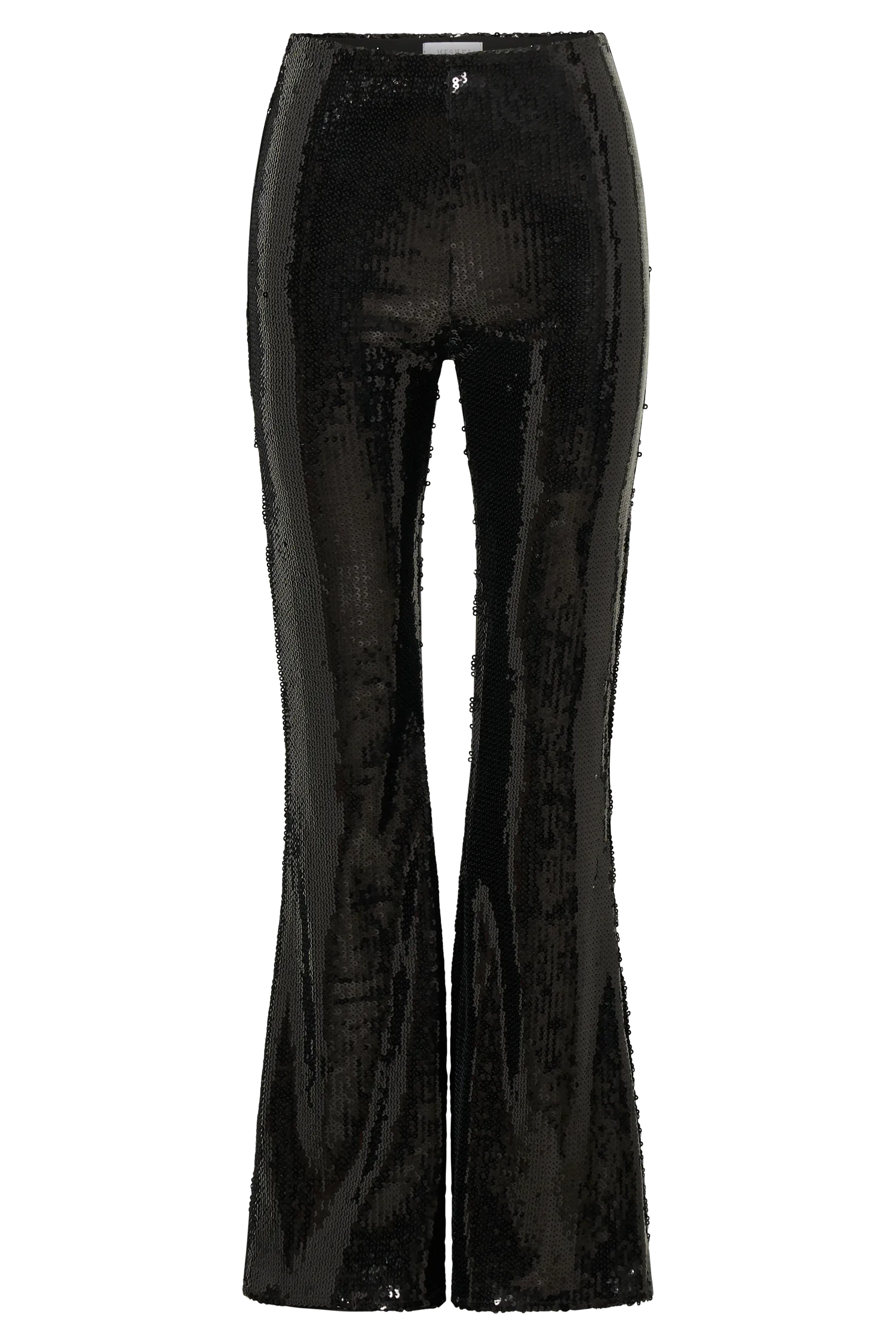 Wilma Wide Leg Sequin Pants - Black